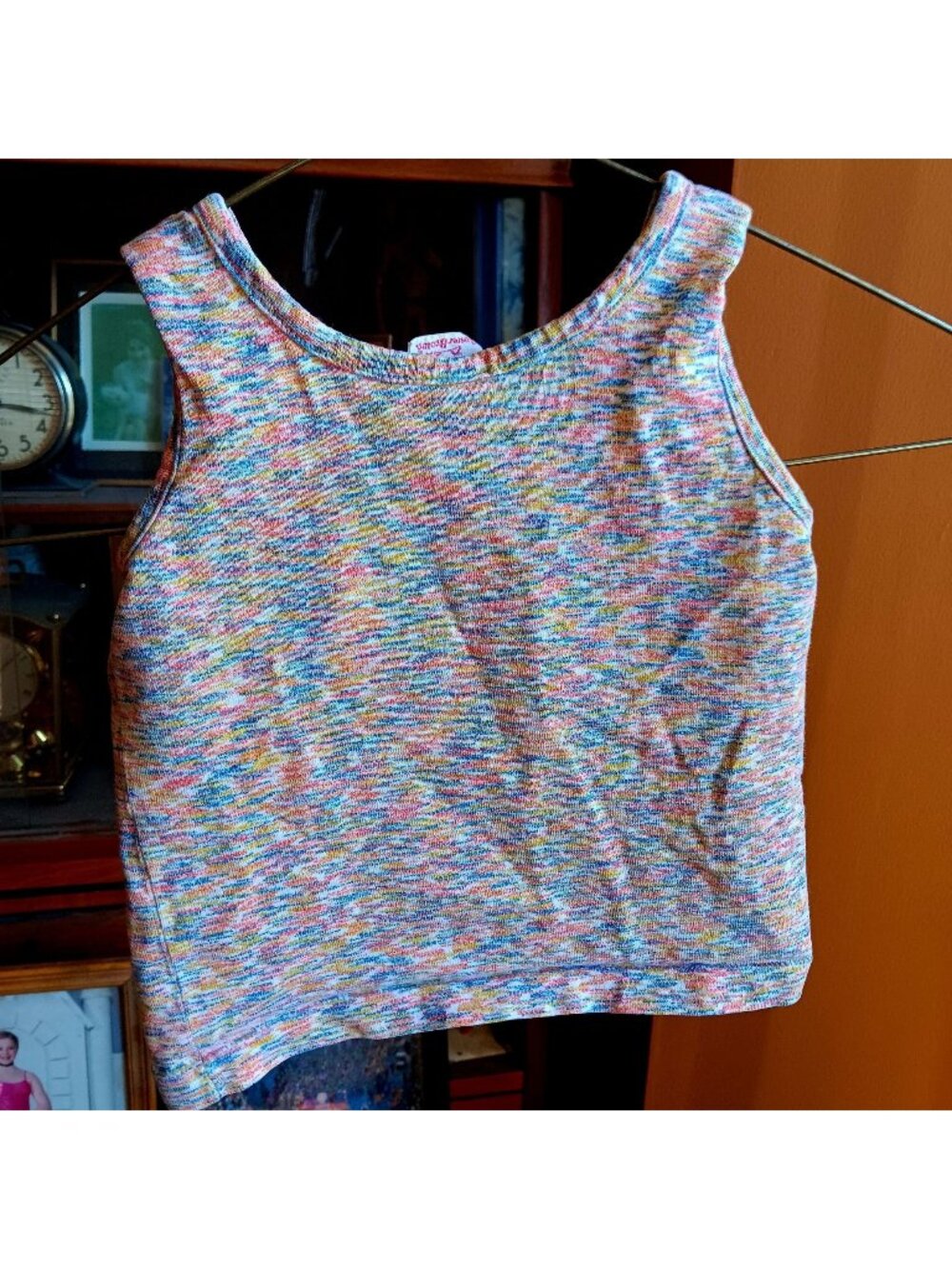 Vintage 2T Boys Girls Tank Top 1970's Buster Brown Multicolor Cotton USA Hippy
